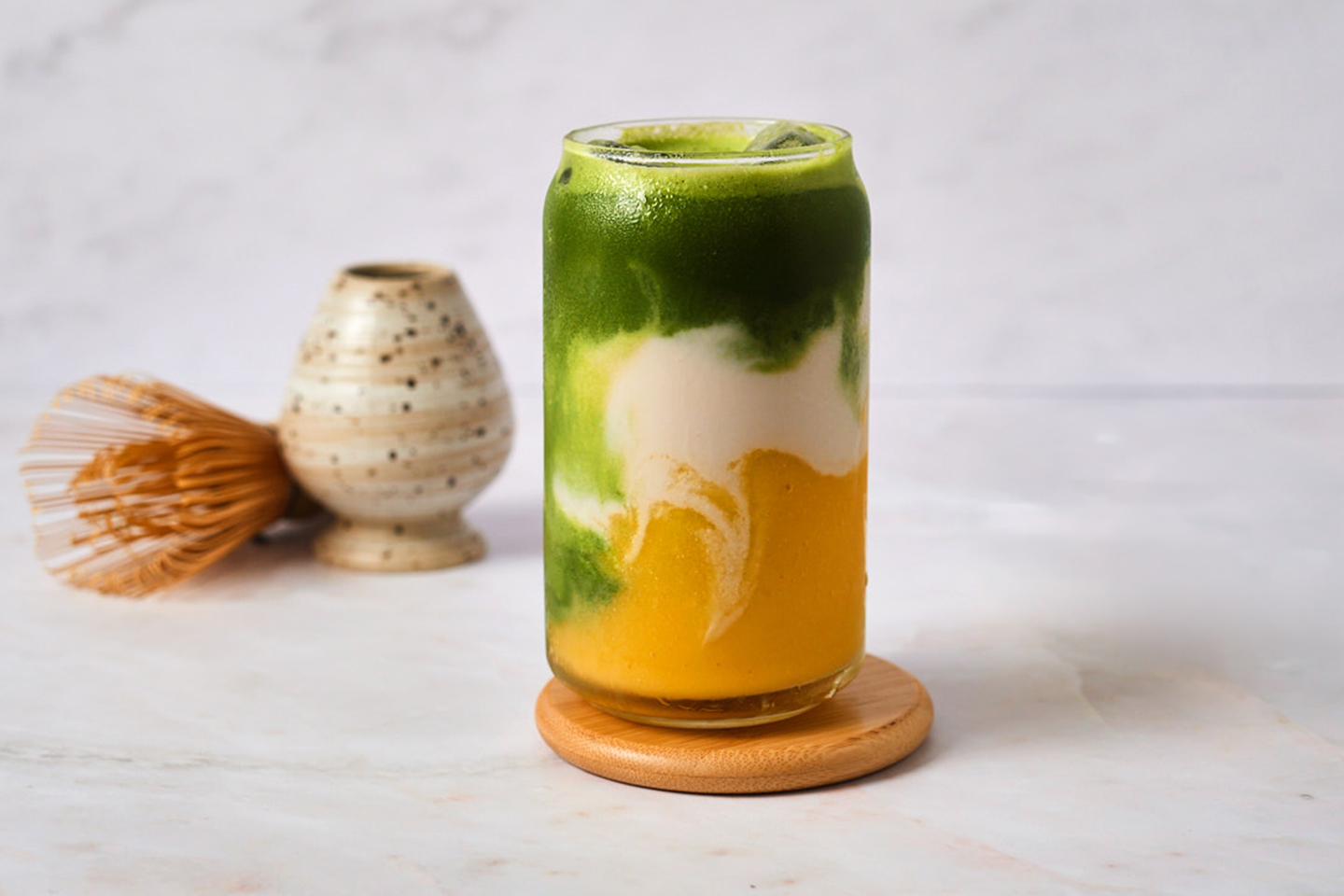 Golden Hour Matcha Latte